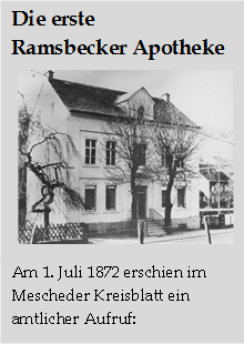 Die erste Apotheke